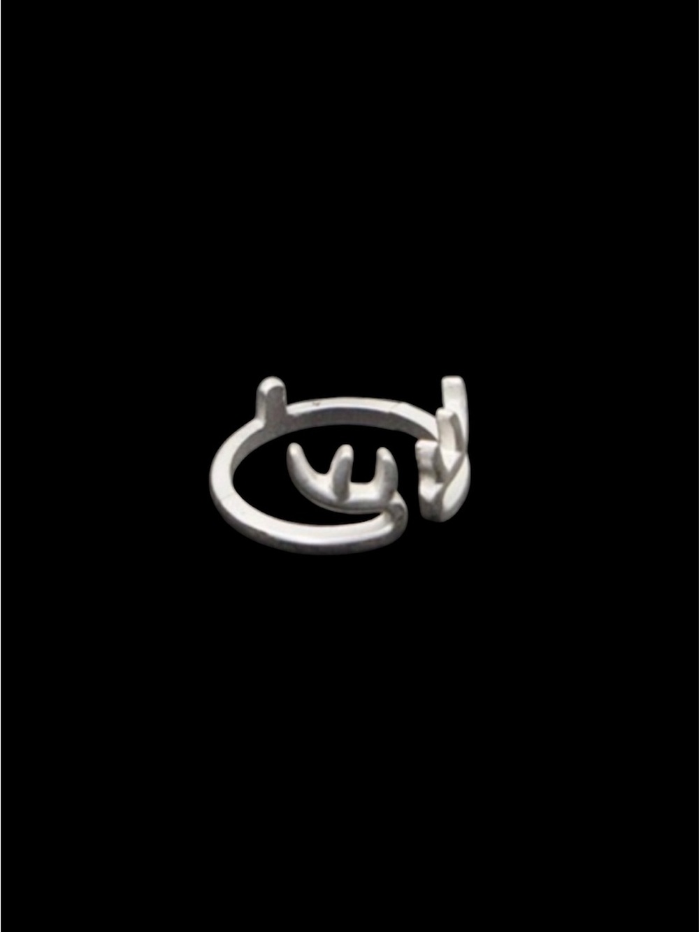 BOUTIQUE Gold or Silver Deer Antlers Ring Band - Picture 5 of 13